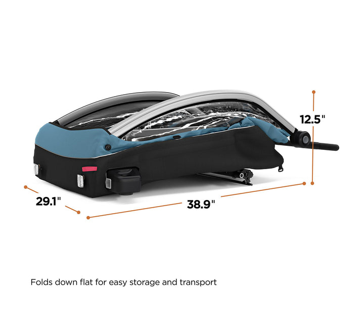 Thule Courier Bicycle Trailer in Aegean Blue