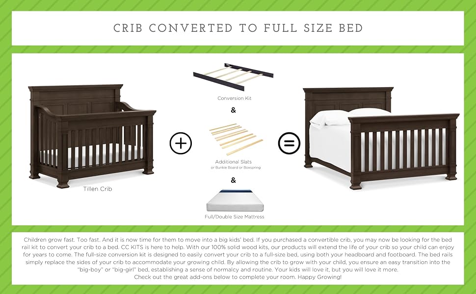Monogram by Namesake Tillen 4-in-1 Convertible Crib +Dresser + Nightstand + Conversions