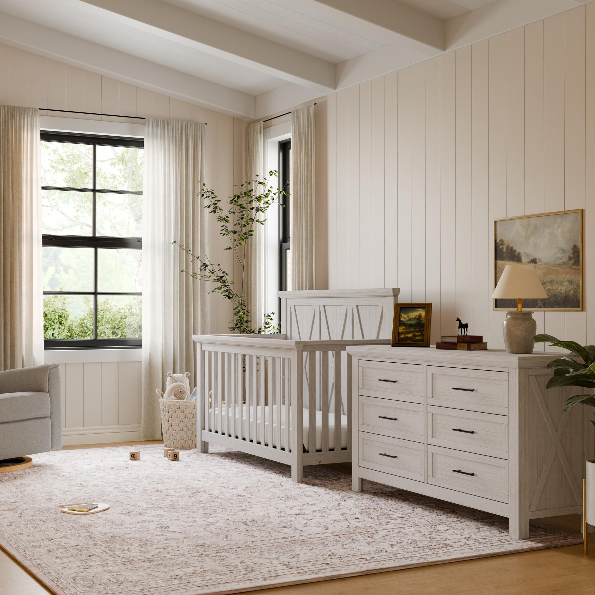 DRAWER ドゥロワー ヘリンボーン ノースリーブ Vネック ジレ38 Monogram by Namesake Emory Farmhouse 6-Drawer Dresser – Baby Grand