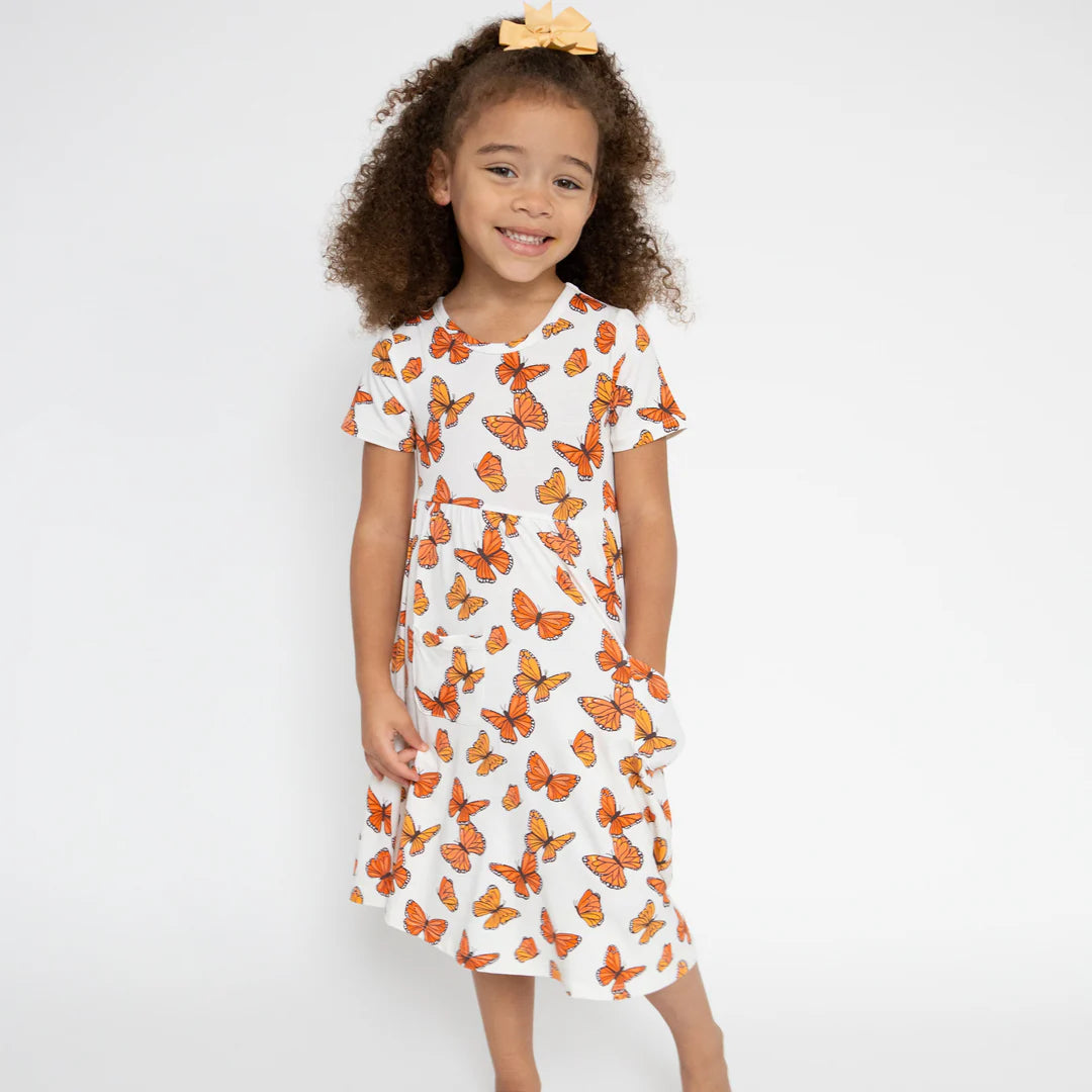 Twirly Dress- Mariposa Monarca