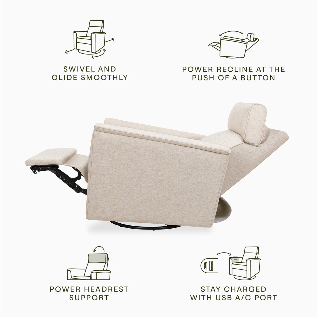 Namesake Willa Plus Power Glider Recliner w/Power Headrest