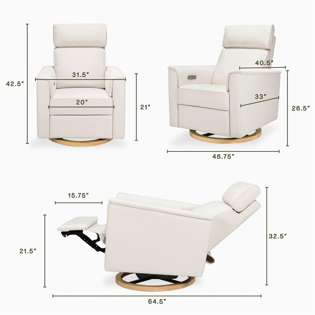 Namesake Willa Plus Power Glider Recliner w/Power Headrest