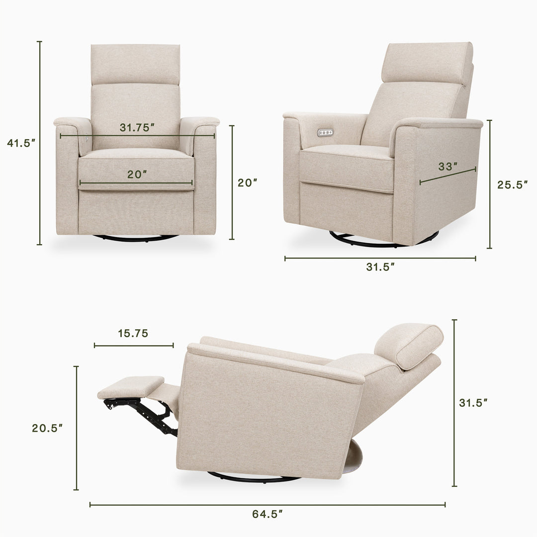 Namesake Willa Plus Power Glider Recliner w/Power Headrest