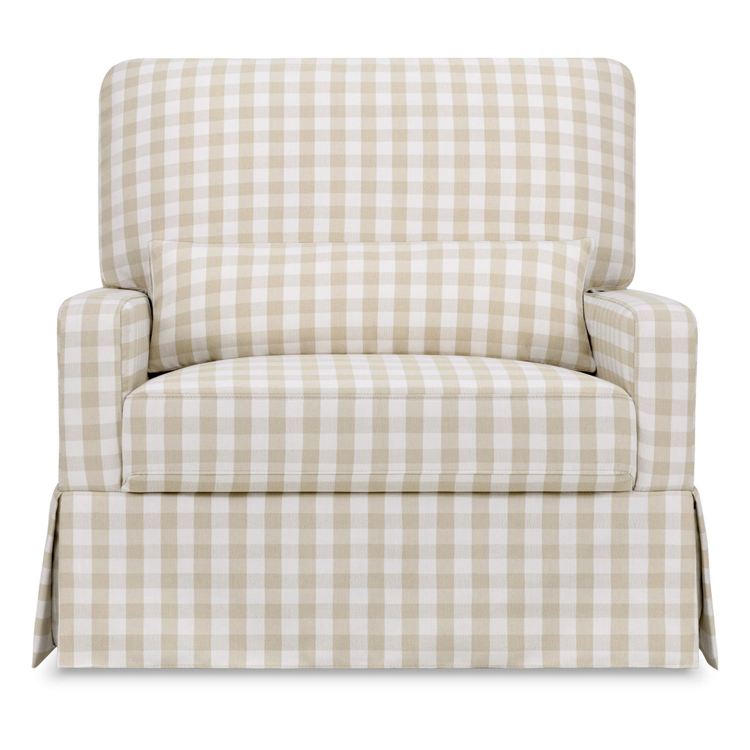 Namesake Crawford Pillowback Chair and a Half Comfort Swivel Glider