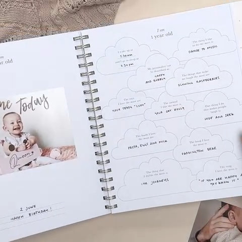 Blush & Gold Baby Book