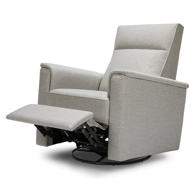 Misty Grey Davinci Glider Ottoman Davinci Gabby Pillowback Swivel