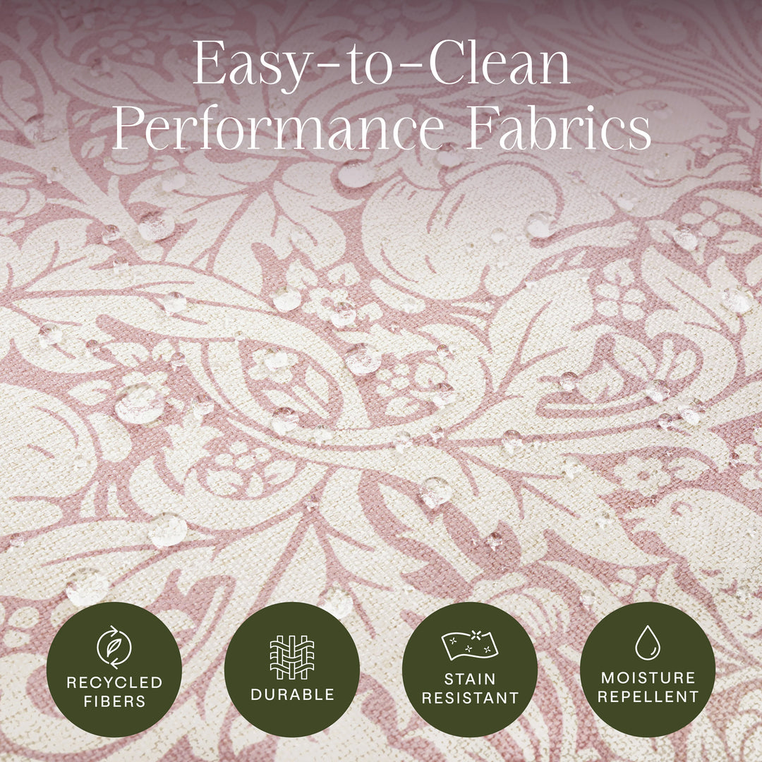 Namesake Crewe Recliner and Swivel Glider- Pure Brer Rabbit in Rose  with Dark Wood Base