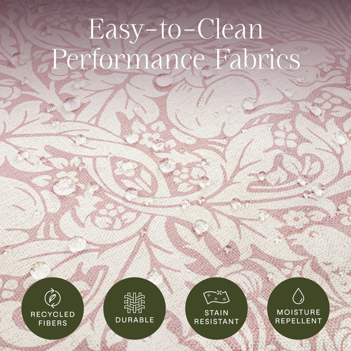 Namesake Crewe Recliner and Swivel Glider- Pure Brer Rabbit in Rose  with Dark Wood Base