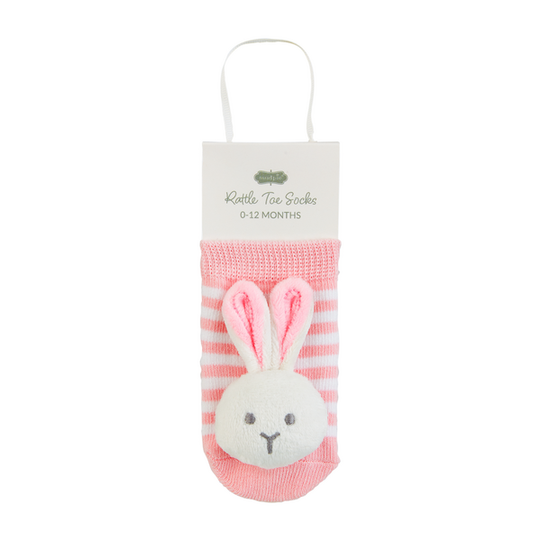 Bunny Rattle Toes Socks