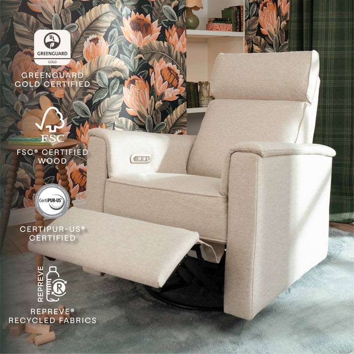 Namesake Willa Plus Power Glider Recliner w/Power Headrest