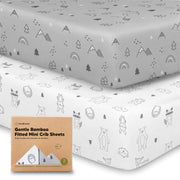 KeaBabies Isla Bamboo Mini Crib Sheets