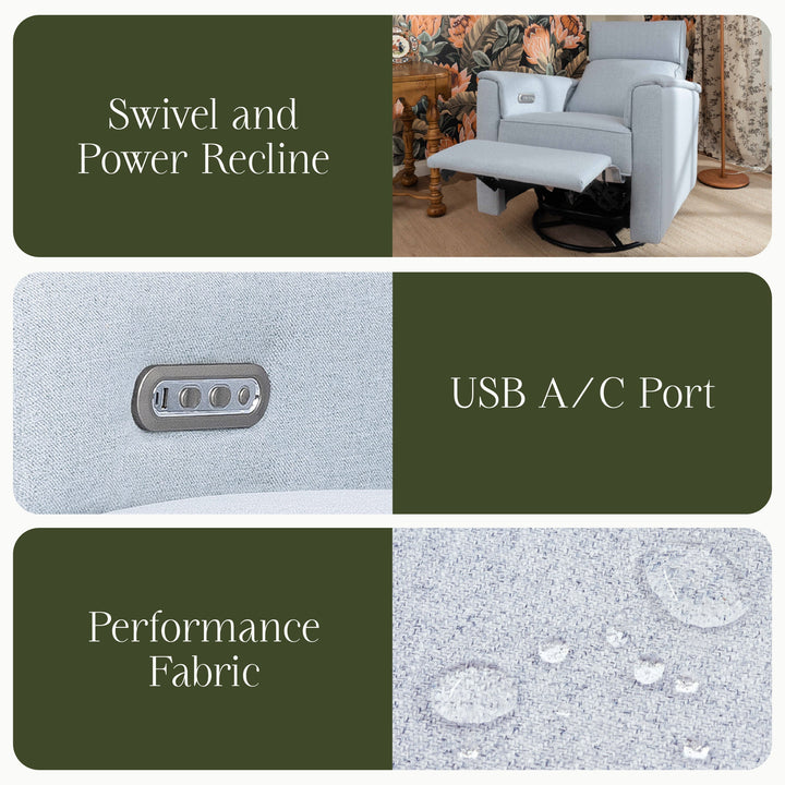 Namesake Willa Plus Power Glider Recliner w/Power Headrest