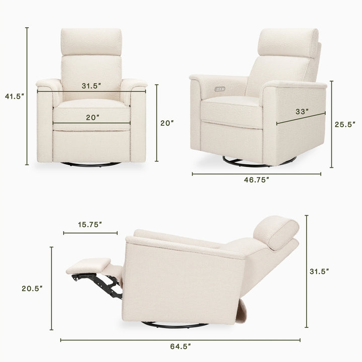 SALE! Monogram by Namesake Willa Power Recliner w/ Adjustable Headrest & Wood Base