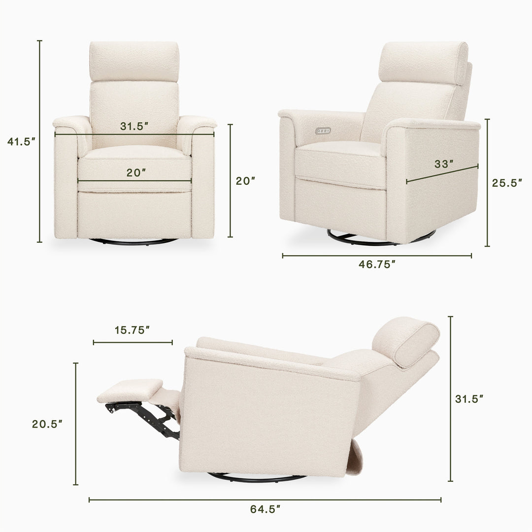 Namesake Willa Plus Power Glider Recliner w/Power Headrest