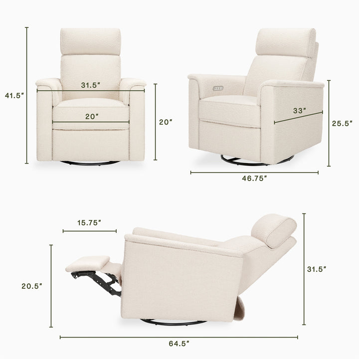 Namesake Willa Plus Power Glider Recliner w/Power Headrest
