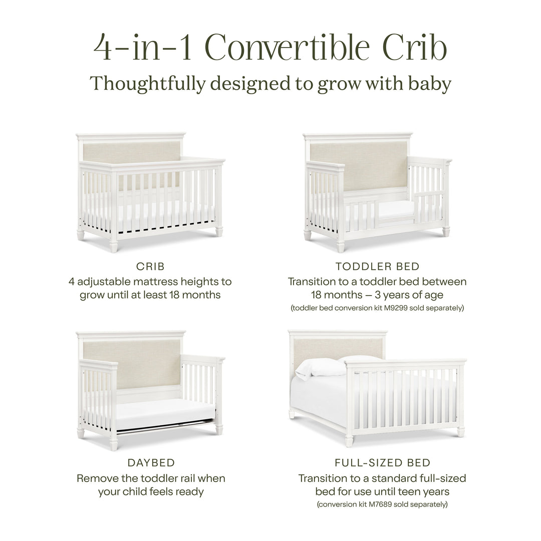 Namesake Darlington 4-in-1 Convertible Crib - Warm White
