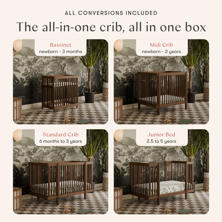 Babyletto Pogo 8-in-1 Convertible Crib with All-Stages Conversion Kits