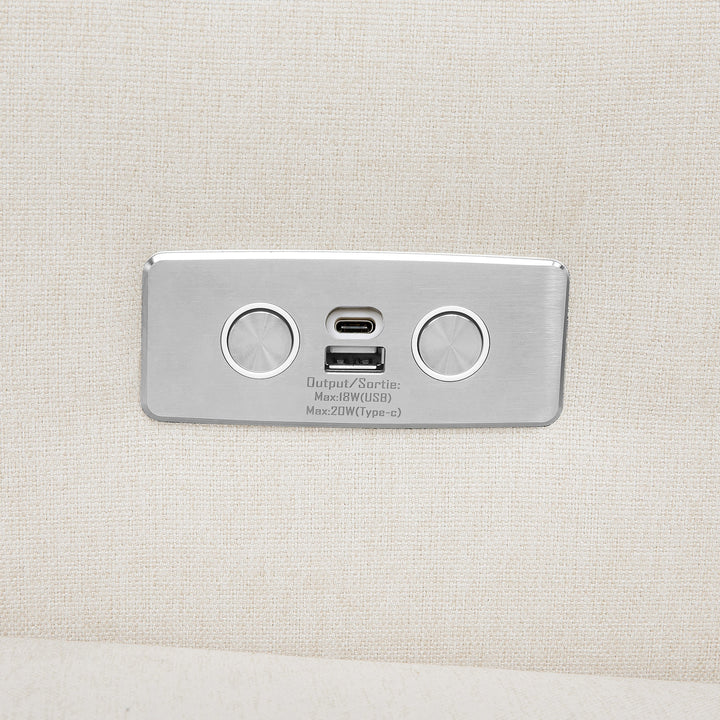 Babyletto Kiwi Electronic Recliner and Swivel Glider with USB port