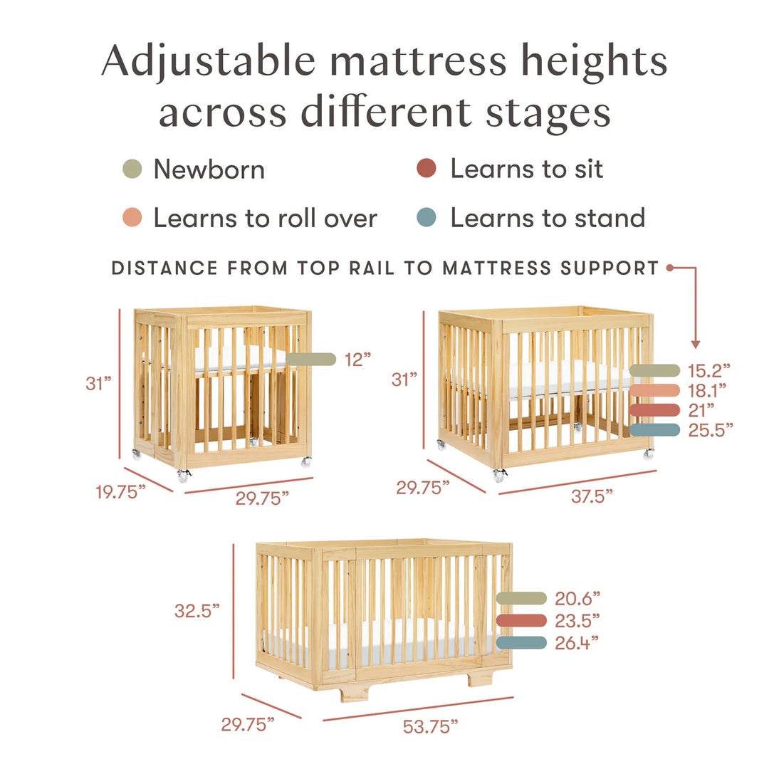 Babyletto Yuzu 8-in-1 Convertible Crib with All-Stages Conversion Kits