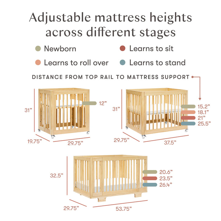 Babyletto Yuzu 8-in-1 Convertible Crib with All-Stages Conversion Kits