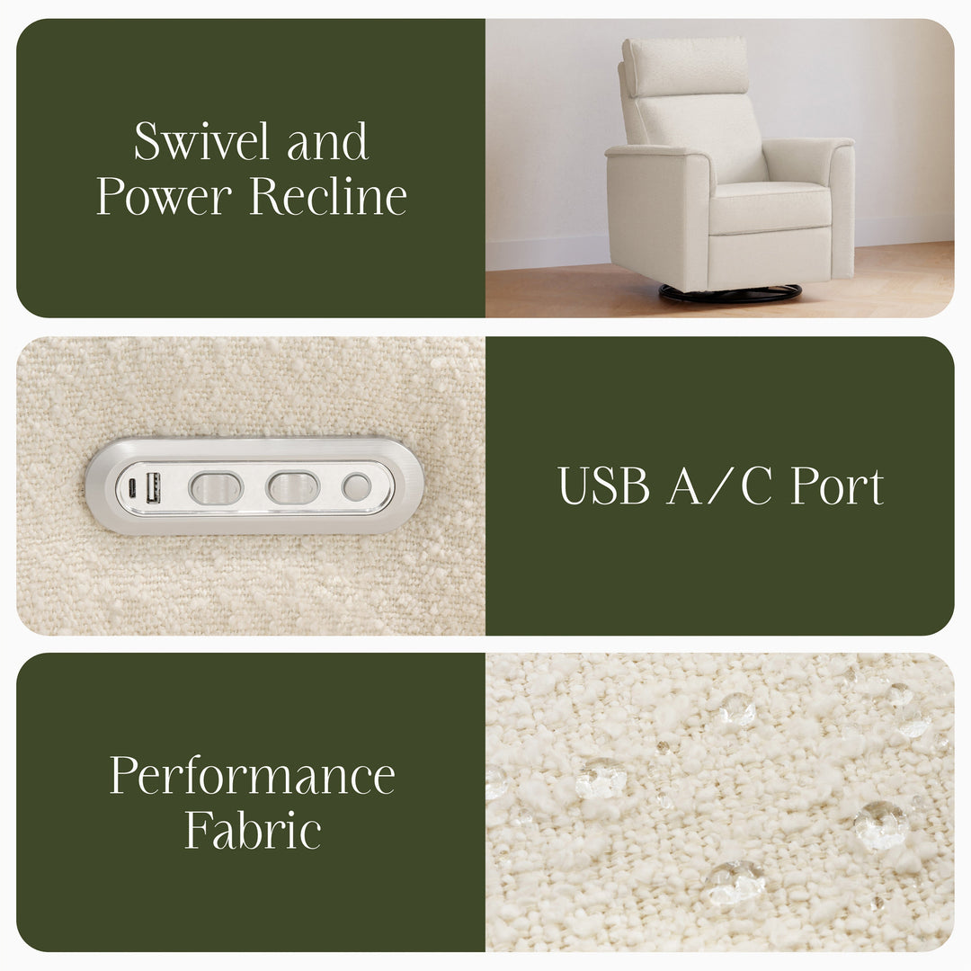 Namesake Willa Plus Power Glider Recliner w/Power Headrest