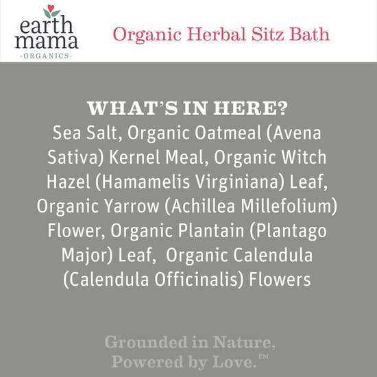  Earth Mama Organic Herbal Sitz Bath  Pregnancy & Postpartum  Care, Soothing Sitz Bath for Hemorrhoids Recovery with Witch Hazel, &  Calendula, 6-Count : Maternity Skin Care Products : Health & Household