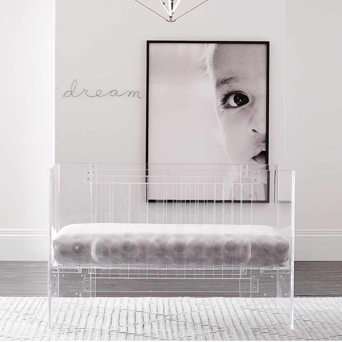 Acrylic mini clearance crib