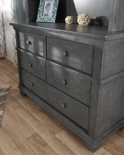 Pali Potenza 3 piece Crib and Dresser Set w/Nightstand - Distressed Granite