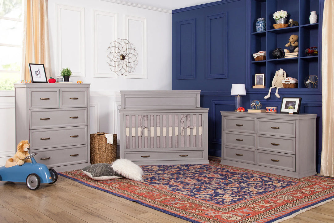 Franklin and Ben Langford Five Drawer Dresser Grey Baby Grand