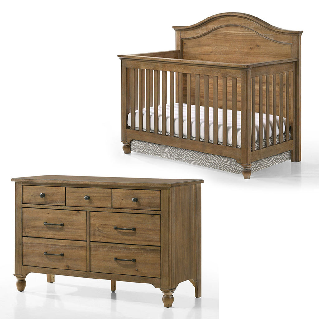 Westwood Design Highland Crib + Dresser + Changing Tray - Sand Dune