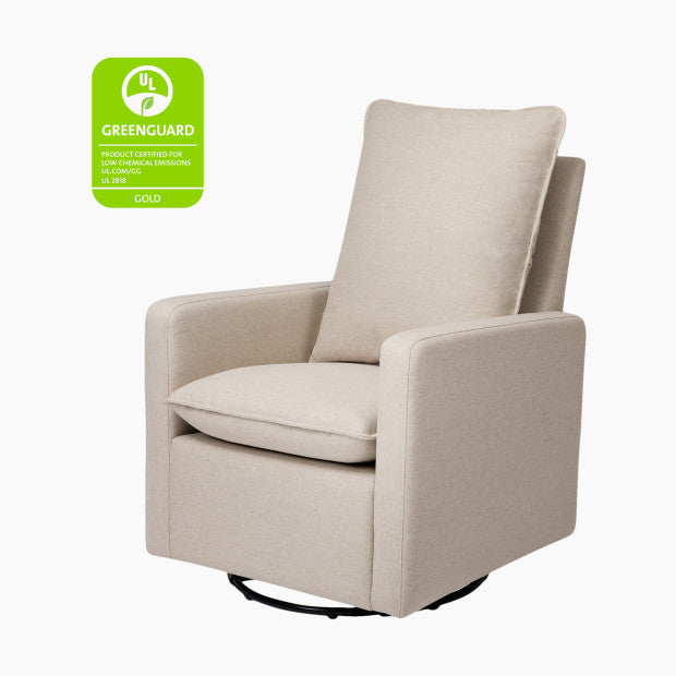 Babyletto kiwi swivel electronic recliner in grey clearance tweed