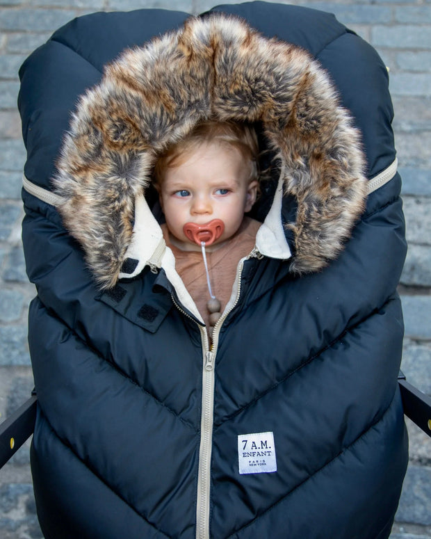 7AM Enfant Faux Fur Car Seat Cocoon