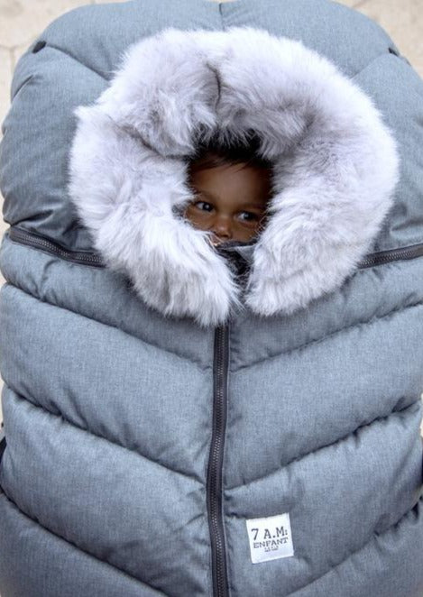 7AM Enfant Faux Fur Car Seat Cocoon