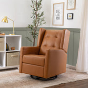 Maddox Swivel Glider - Vegan Tan Leather