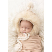 Huggalugs Natural Fur Bonnet