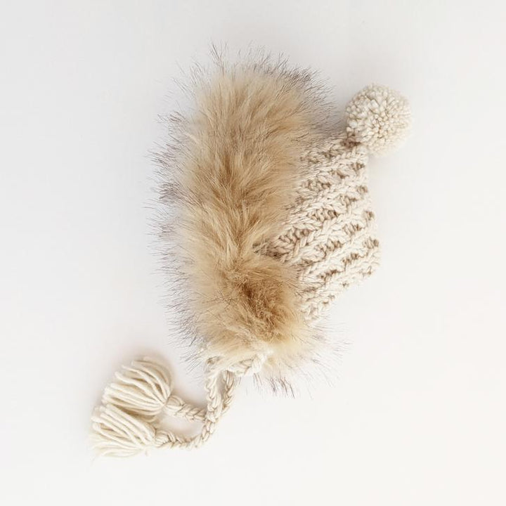 Huggalugs Natural Fur Bonnet