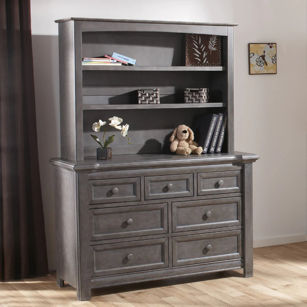 Baby dresser top with hutch