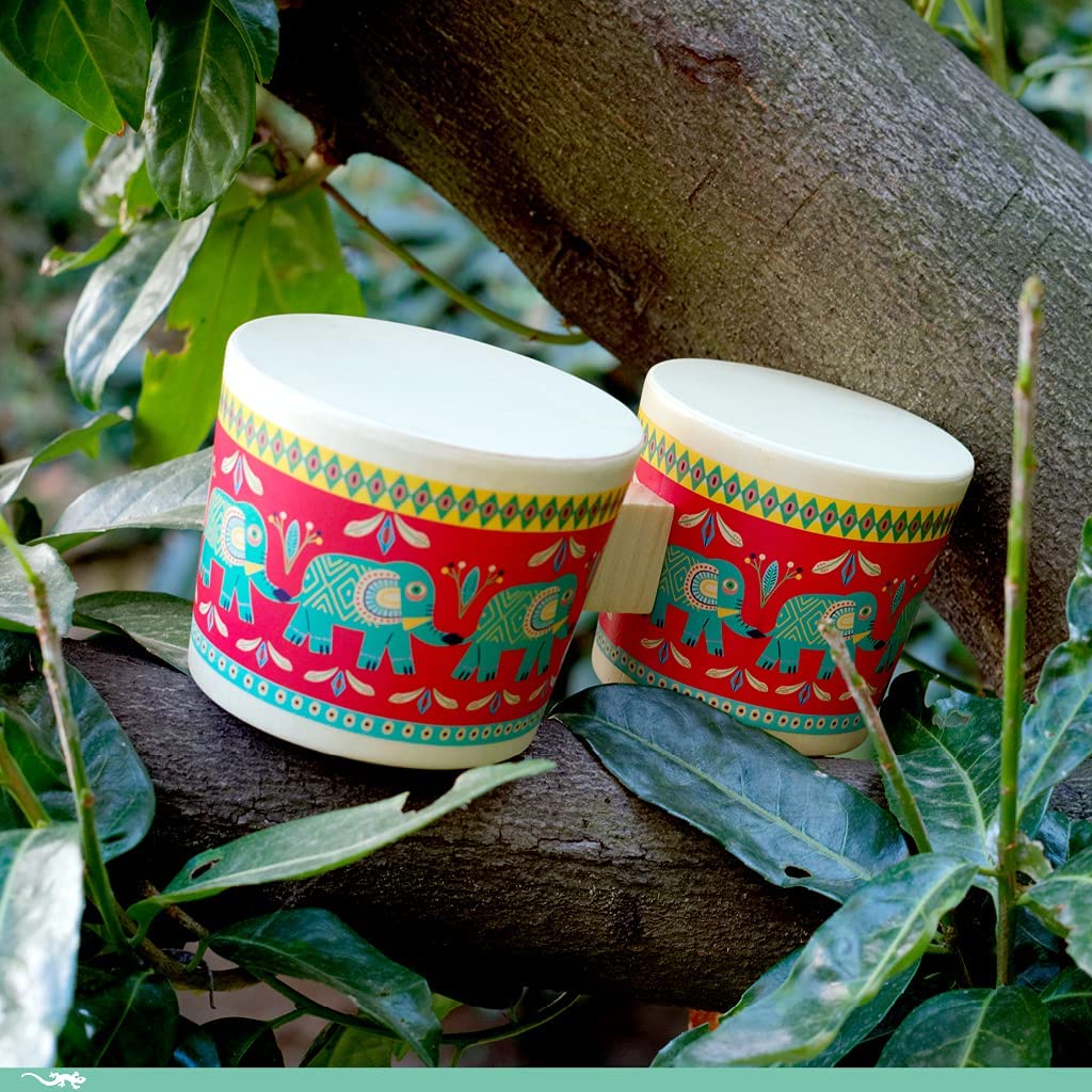 Djembe Tamburo Elefante 40cm - Tamburo Bongo Africano Decorativo - Foto 12