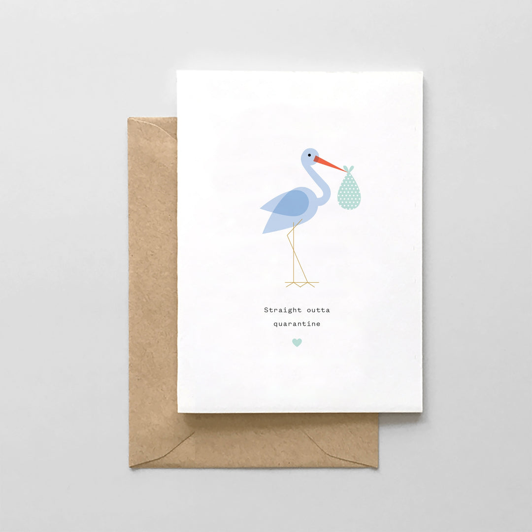 Greeting Card -  Stork