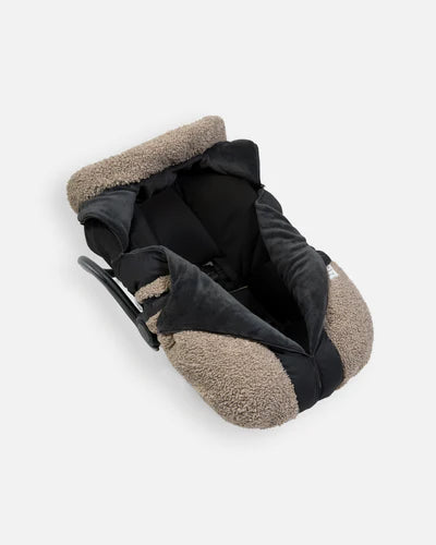 7 AM Car Seat Cocoon - Smokey Oatmeal Teddy