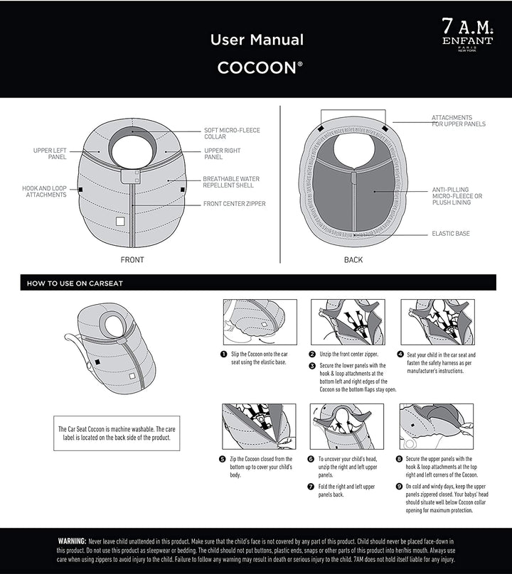 7 A.M. Car Seat Cocoon • Ushuaia - Liquid Shine