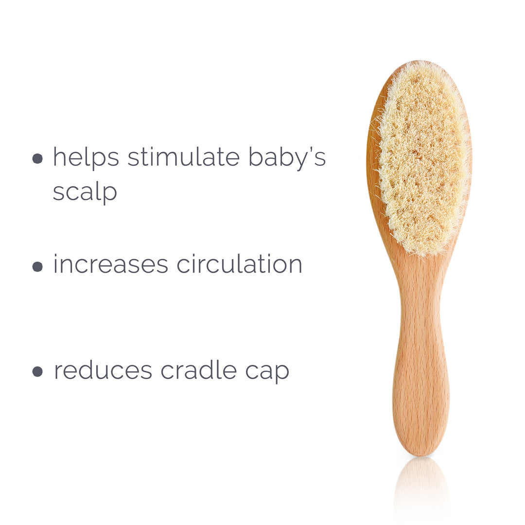 Natemia Wooden Baby Hair Brush