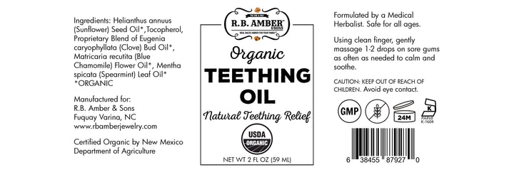 R.B. Amber Organic Natural Teething Oil