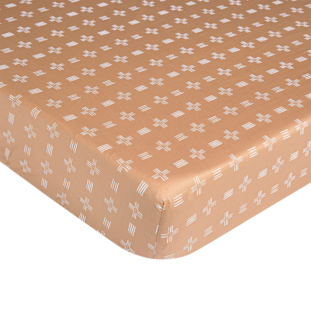 Copper Dash Kendi Cotton Crib Sheet