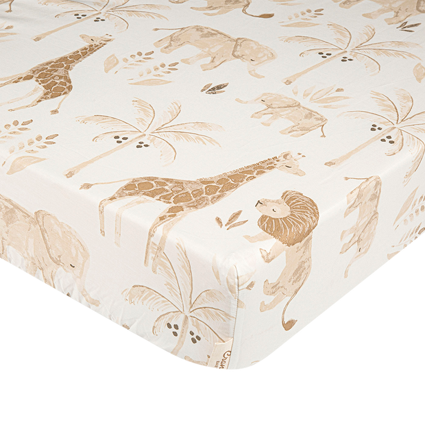 Safari Kendi Cotton Crib Sheet