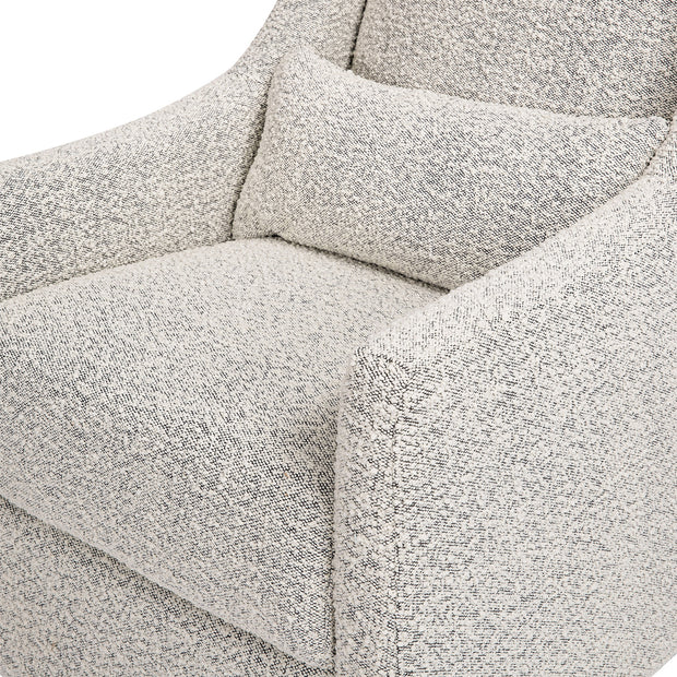 Babyletto Toco Glider and Ottoman Black White Boucle