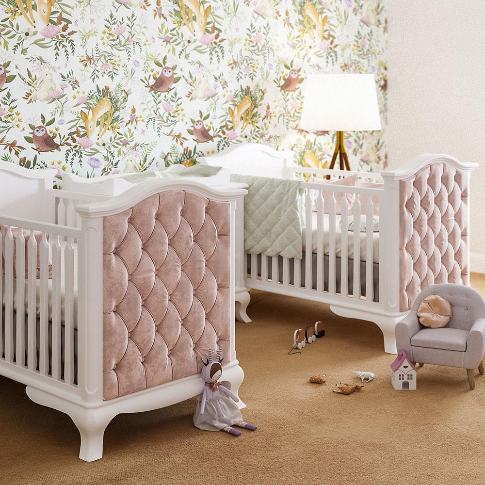 Romina Cleopatra Classic Crib with Tufted Panels Baby Grand