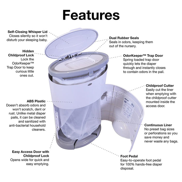 Dekor Plus Hands-Free Diaper Pail Gift Set