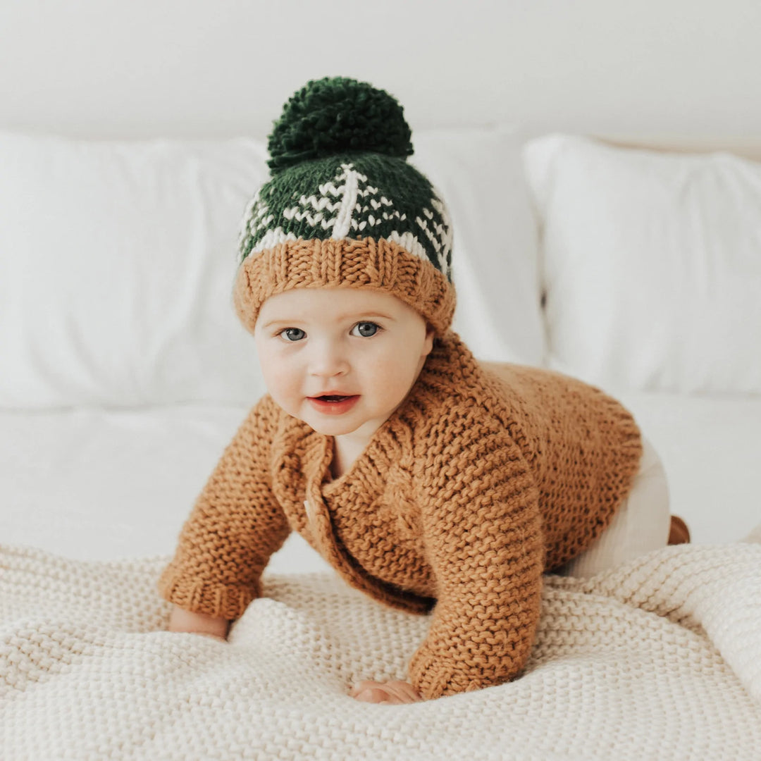 Huggalugs Forest Knit Beanie Loden Green