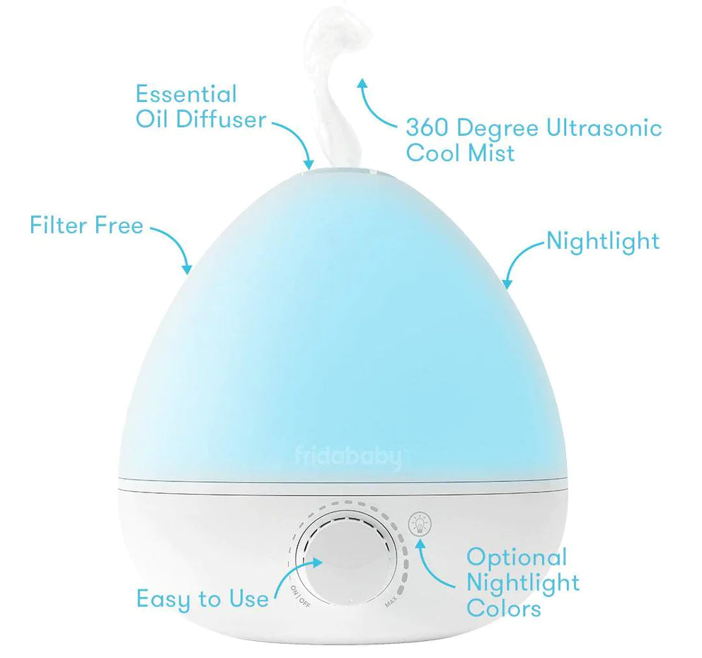 Fridababy 3-in-1 Humidifier with Nightlight